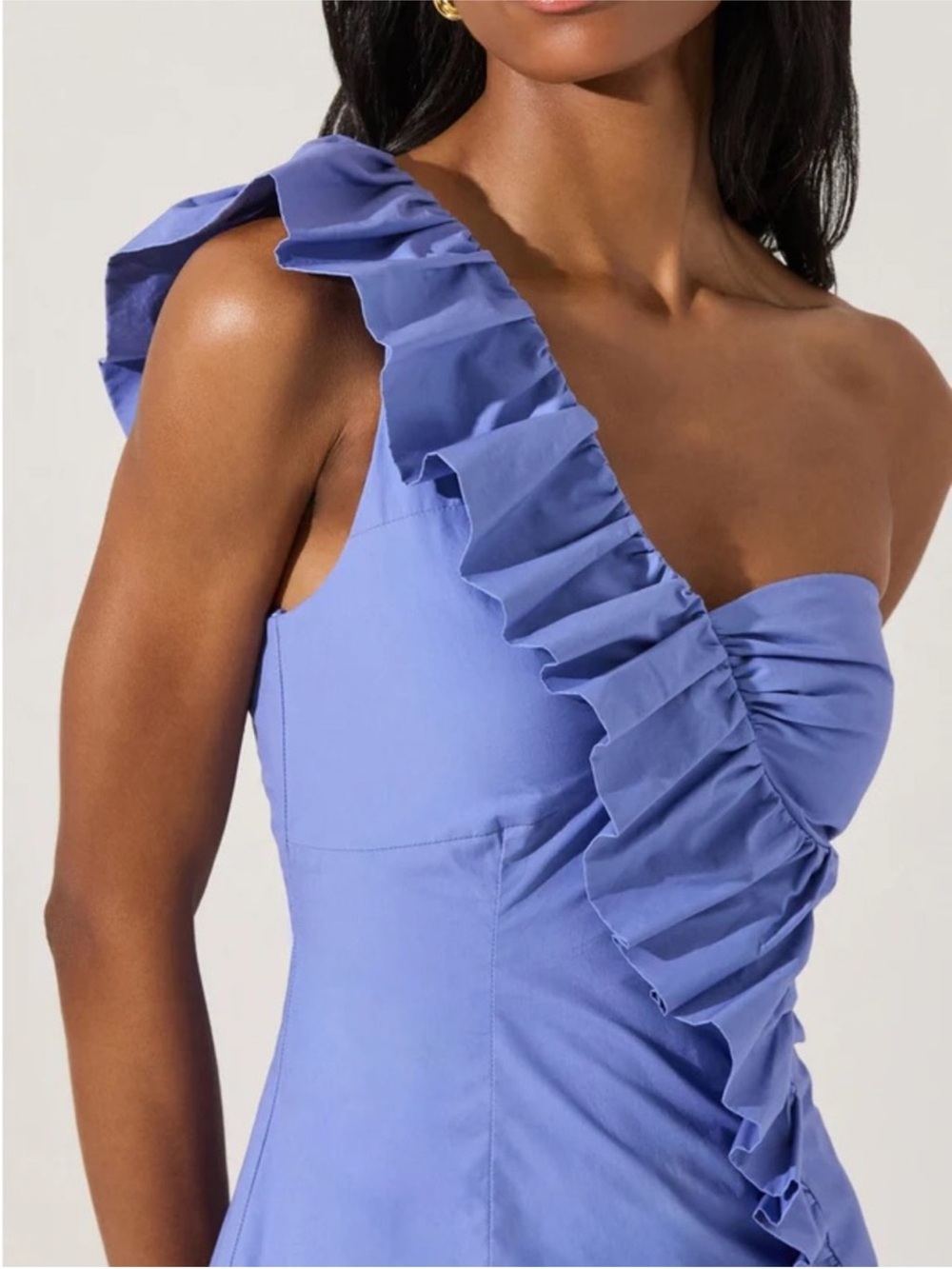 ASTR‎ the Label One Shoulder Ruffle Mini Dress New! - Picture 3 of 13